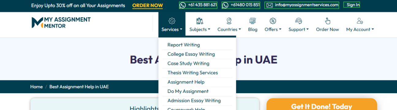 My Assignment Mentor UAE