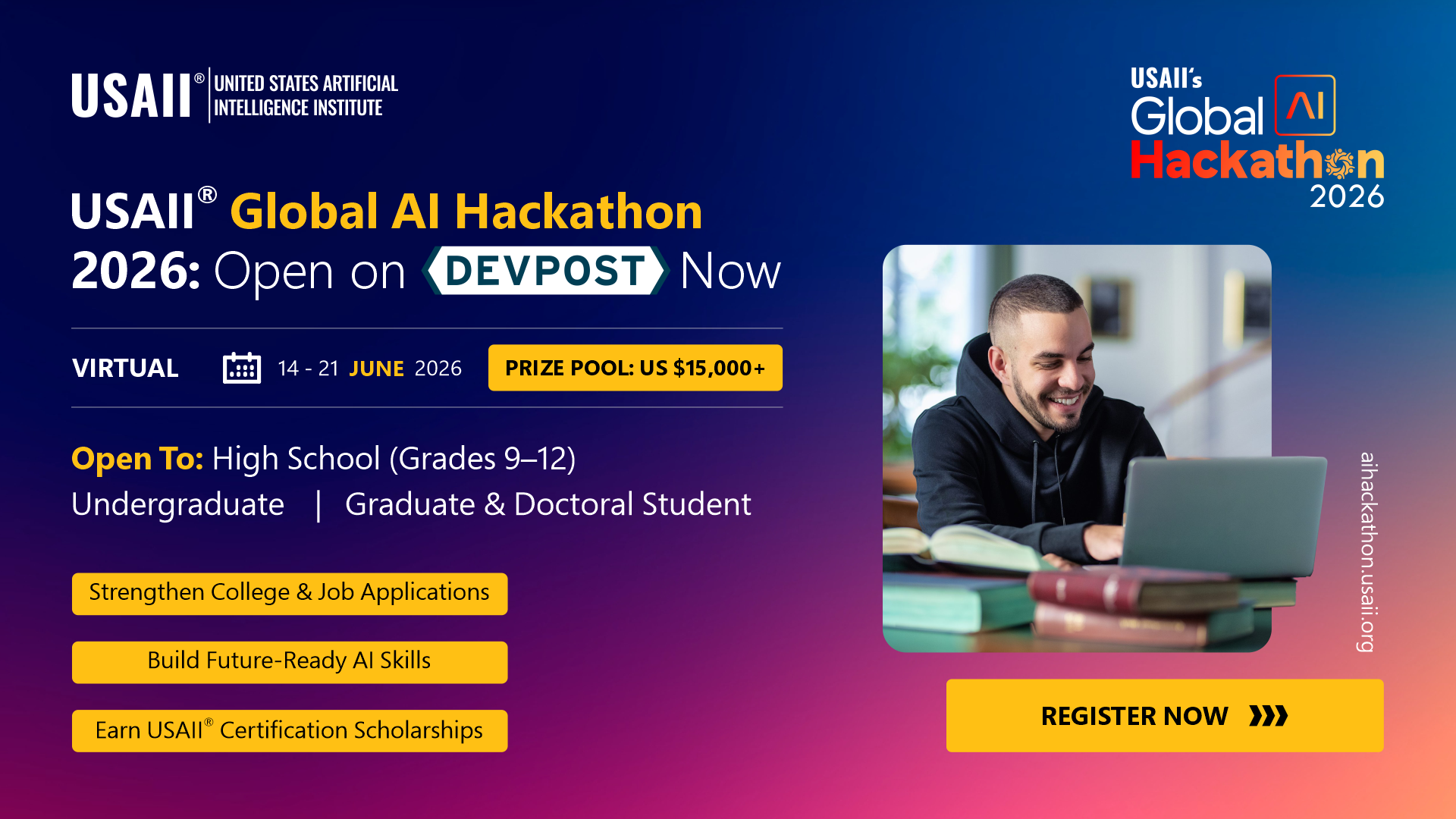 USAII&rsquo;s Global AI Hackathon 2026 | Virtual Student Competition