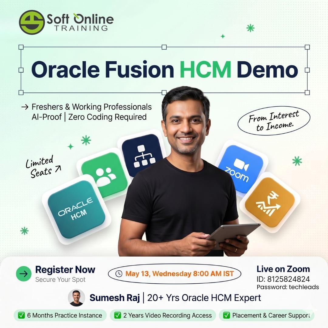 🚀 Free LIVE Demo &ndash; Oracle Fusion HCM Online Training | Soft Online Training
